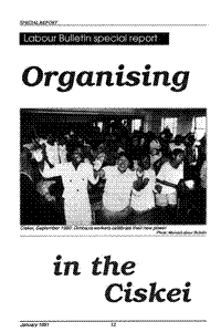 Organising in the Ciskei