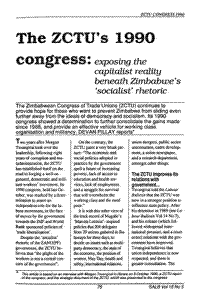 The ZCTUs 1990 congress: exposing the capita