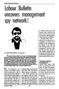 Labour Bulletin uncovers management spy network!