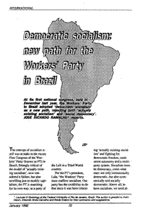 Democratic socialism: new path for the Worker