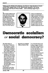 Democratic socialism or social democracy?
