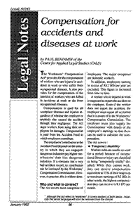 Compensation for accidents and diseases at work