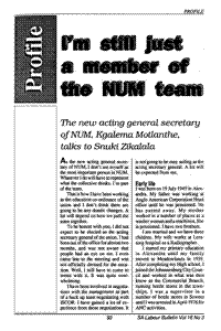 Profile: Im just a member of the NUM team