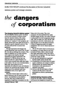 The dangers of corporatism