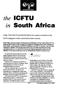 The ICFTU in South Africa