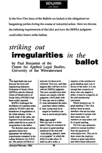 Striking out irregularities in the ballot