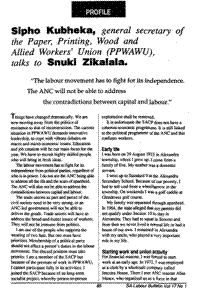 Sipho Kubheka, general secretary of the Paper