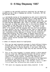 5 - 6 May stayaway 1987