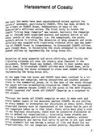 Harassment of COSATU