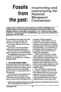 Fossils from the past: resurrecting and restructuring the National Manpower Commission