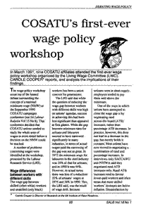 COSATU`s first-ever wage policy workshop