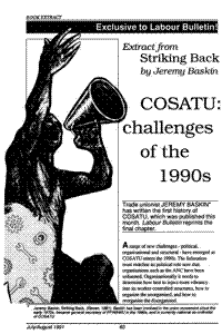 COSATU: challenges of the 1990s