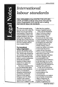International labour law standards