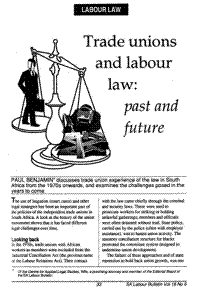 Trade unions and labour law: past and future
