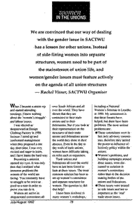 Women in the unions