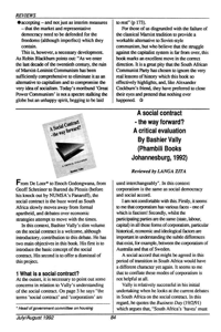 Review: A social contract  the way forward? A critical evaluation by Bashier Vally