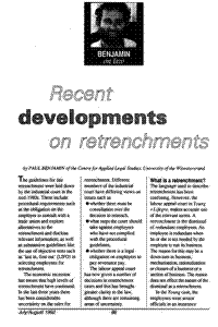Recent developments on retrenchments