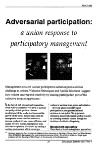 Adversarial participation: a union response to participatory management