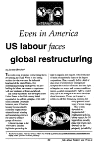 Even in America: US labour faces global restructuring