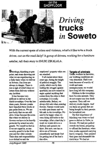 Driving trucks in Soweto