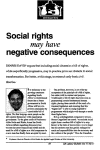 Social rights may have negative consequences