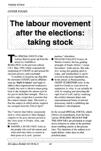 The labour movement after the elections: taking stock