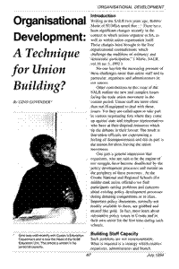 Organisational development: a technique for union building?