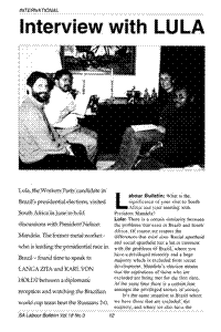 Interview with Lula
