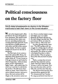 Political consciousness on the factory floor