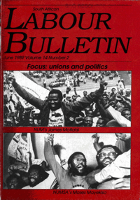 South African Labour Bulletin Volume 14 Number 2 June 1989
