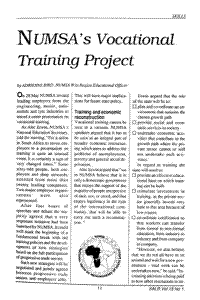 NUMSA`S vocational training project
