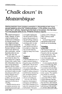 `Chalk down` in Mozambique