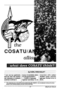 The COSATU alliance: what does COSATU think?