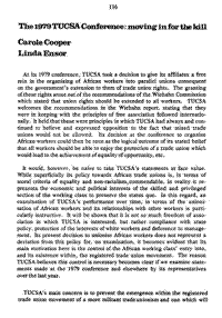 The 1979 TUCSA conference: moving in for the kill