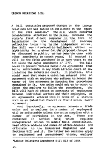 Labour Relations Bill