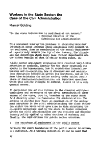 Workers in the state sector: the case of the civil administration