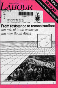 South African Labour Bulletin Volume 15 Number 6 March 1991