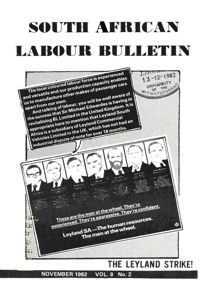 South African Labour Bulletin Volume 8 Number 2 November 1982