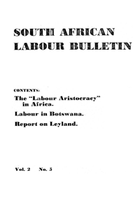 South African Labour Bulletin Volume 2 Number 5 October 1975
