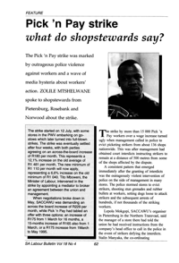 Pick n Pay strike: what do shopstewards say?