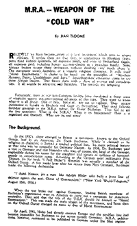 M.R.A. - weapon of the 'Cold war'