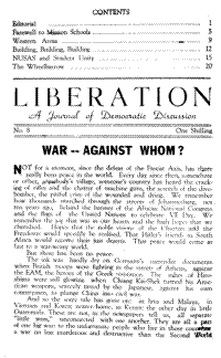 War - against whom?