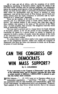 Can the Congress of Democrats win mass support?