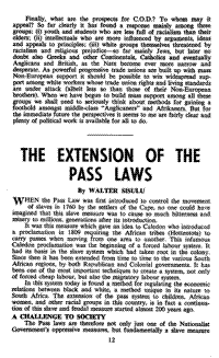 The extension of the pass laws