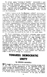 Towards democratic unity