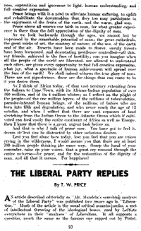 The Liberal Party replies