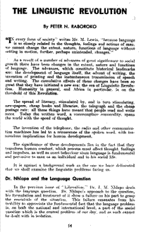 The linguistic revolution