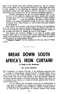 Break down South Africas iron curtain! (A re
