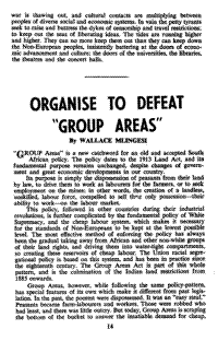 Organise to defeat 'Group Areas'