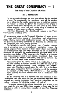 The great conspiracy. Part 1: The story of the Chamber of Mines